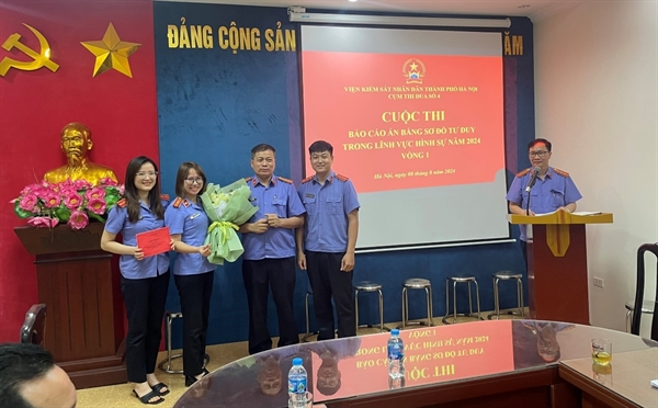Cụm thi đua số 04 của Viện KSND thành phố Hà Nội tổ chức cuộc thi Báo cáo án bằng sơ đồ tư duy